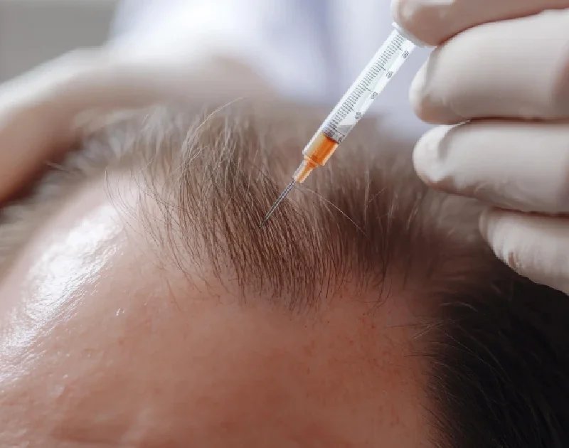 Medical professional injecting Exosomes and Stem Cell Therapy in Beverly Hills, CA