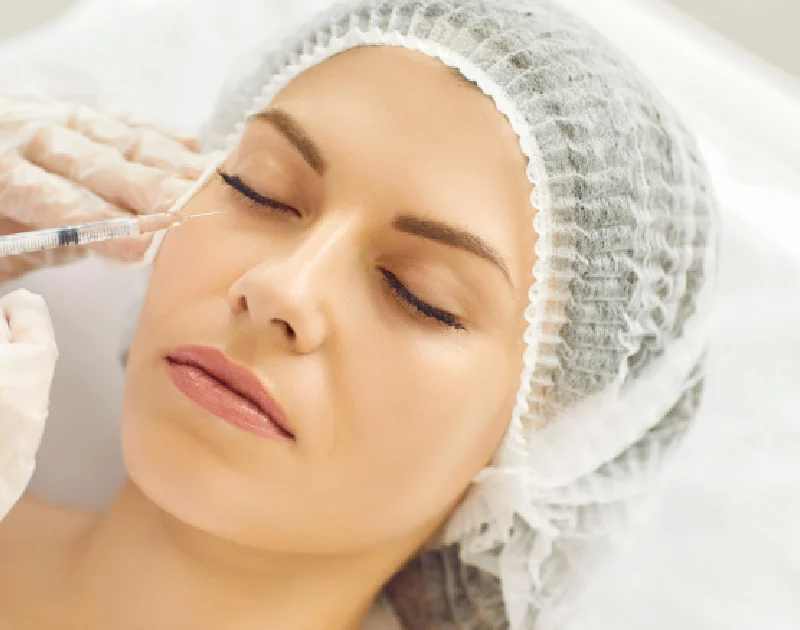 Woman receiving Sculptra Injection in Beverly Hills, CA from a Professional