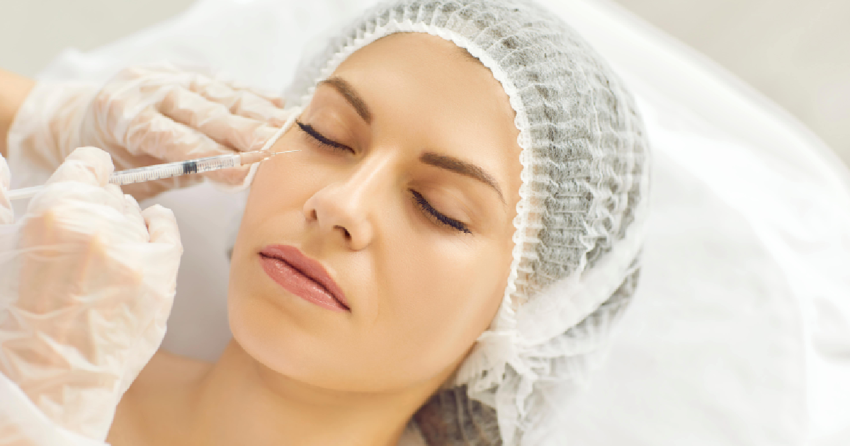 Woman receiving Sculptra Injection in Beverly Hills, CA from a Professional