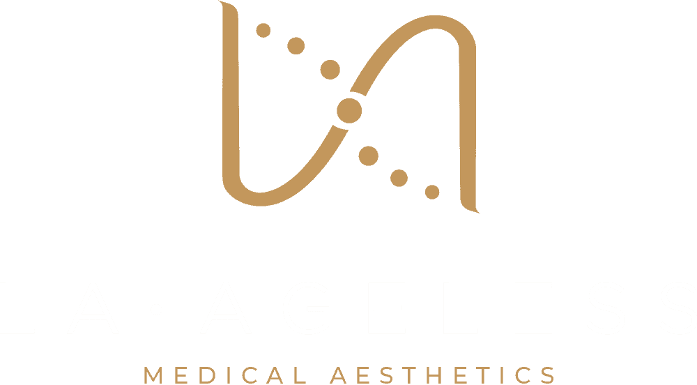 LA Ageless Medical White Logo